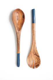 Kuni Utensil Set Faded Navy Utensil Set Wood Utensils Set Wood Utensils