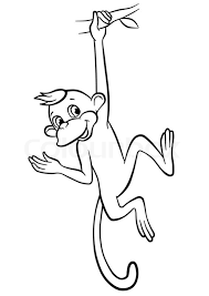 You can download 867x670 free cartoon monkey hanging from a tree, download free clip art. Swinging Monkey Coloring Pages