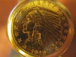 Struck from 1908 to 1929, the coin features a proud native american and stoic american bald eagle. Gold Coin Ring 1929 Indian Head 2 50 Dollars 17 2 Grams Size 8 458664507