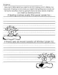 Groundhog Day Writing Activity If Spring Comes Early This Year I Plan To And If There Are Six More Weeks Of Groundhog Day Writing Activities Writing Prompts
