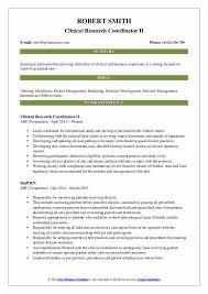 Clinical Research Coordinator Resume Samples Qwikresume