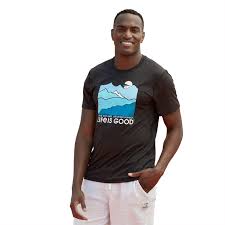Outdoor shirts from milostees and other cool companies on the web. Customer Favorite Life Is Good Men S Life Isn T Easy Mountains Active Short Sleeve T Shirt In Jet Black Size Xl Polyester Blend Accuweather Shop