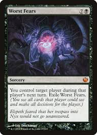 To make my own funny/overpowered mtg cards to post online and play around with in attempt #2: Worst Fears Journey Into Nyx Jou 87 Scryfall Magic The Gathering Search