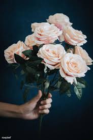 Download Premium Image Of Hand Holding A Bouquet Of Light Orange Roses Hands Holding Flowers Orange Roses Hand Holding Rose