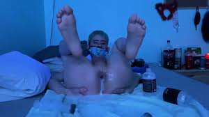 I fill my ass with a regrettable two bottles of cum lube