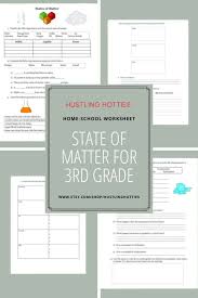 State Of Matter For 3rd Grade Printable Reviewer Worksheet Etsy In 2020 States Of Matter School Worksheets Learning States