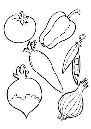 Array Of Vegetables A4 Jpg 595 842 Pixels Vegetable Coloring Pages Coloring Pages Preschool Color Activities
