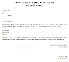 17 Contoh Surat Pemberitahuan Kegiatan Acara Sekolah Event Paling Lengkap Suratresmi Id