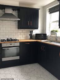 These rose gold kitchen accessories add such a statement of elegance to your space. Money Savvy Couple Transform Their Once Drab Kitchen Themselves For Just 500 Daily Mail Online