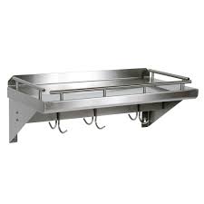 Buy metal kitchen hooks and get the best deals at the lowest prices on ebay! Kitchen Islands Tables Stainless Steel Kitchen Wall Shelves With Pot Hooks Galley Rail Made In The Usa