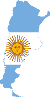 The argentine flag is a horizontal bicolour with in the center an emblem. File Flag Map Of Argentina Svg Wikipedia