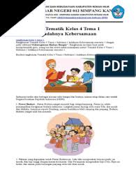 Rangkuman materi kelas 4 kurikulum nasional. Rangkuman Tematik Kelas 4 Tema 1 Subtema 1 Indahnya Kebersamaan Pdf