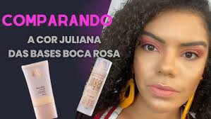 Comparando a cor adriana da base antiga e nova boca rosa