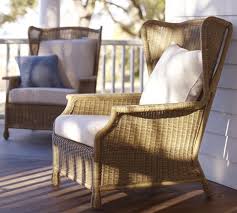 Saybrook All Weather Wicker Wingback Armchair Armchair Wingback Armchair Porch Furniture