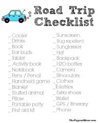 Disney (includes coloring pages, printable memory games, activity pages, etc. Road Trip Packing List The Typical Mom