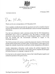 Scottish Independence Johnson Rejects Sturgeon S Indyref2 Demand Bbc News