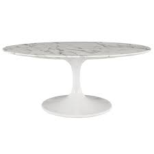 Modway Lippa Marble Coffee Table Oval Coffee Tables Marble Top Coffee Table Coffee Table White
