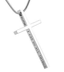Unique four leaf clover tattoo designs. Hzman Philippians 4 13 Cross Pendant Strength Bible Verse Stainless Steel Neckla Ebay