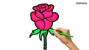 Buku mewarnai bunga buket dewasa clip art bunga. Cara Menggambar Dan Mewarnai Bunga Mawar Untuk Anak Tk Paud Sd Youtube