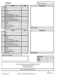 Lawn Service Business Invoice Excel Spreadsheet Lawn Care Business Lawn Mowing Business Lawn Service