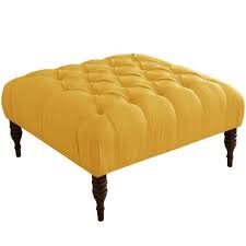 Ottomans & storage ottomans : Custom Upholstered Tufted Square Ottoman Skyline Furniture Target