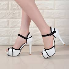 Sapatos femininos de verão europeu americano boca de peixe fino salto alto  salto alto sapatos casuais