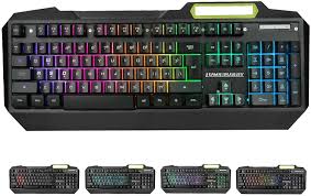 How to make your keyboard light up. Amazon Com Rgb Led Backlit Gaming Keyboard With Anti Ghosting Light Up Keys Multimedia Control Usb Wired Waterproof Metal Keyboard For Pc Games Office Cool Black Computers Accessories