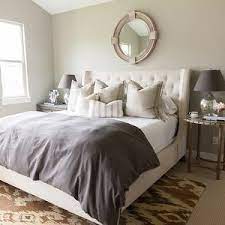 Interior Design Inspiration Photos By Alice Lane Home Grey Bedding Grey And White Bedding Tufted Headboard Bedroom