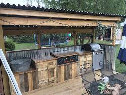 When planning your outdoor kitchen design and appliances, be sure to include either a teppanyaki griddle or a power burner that has the ability to add a griddle accessory. Outdoor Kitchen Ideas Rustic Outdoor Kitchens Outdoor Kitchen Patio Outdoor Grill Station