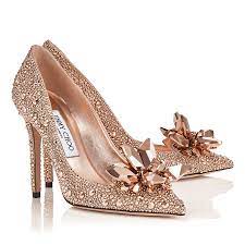 Jimmy choo mutya 100 snakeskin/gold heels pumps 38 us 7.5 8 receipt. Rose Gold Crystal Covered Pointy Toe Pumps Ari Pre Fall 18 Jimmy Choo