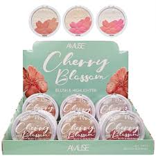 AMUSE CHERRY BLOSSOM BLUSH AND HIGHLIGHTER (24 UNITS) | joiaaccessory.com