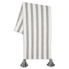 Black And White Throw With Tassels Black White Tassel Throw Blanket Threshold Target Striped Throw Blanket Throw Blanket White Tassel