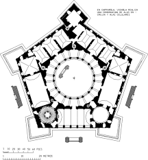 High Renaissance Architecture The Origin Of Baroque Plan Of The Circular Courtyard At Palazzo Fa Renaissance Architecture Architecture Plan Castle Floor Plan