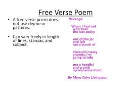 Not all free verse poems will contain this (author's interjection — enjambment is an important concept to understand when it comes to line breaks. What Is A 3 Verse Poem