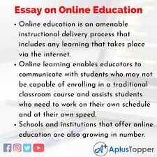 Check spelling or type a new query. Essay On Online Education Advantages And Disadvantages Of Online Education Essay A Plus Topper