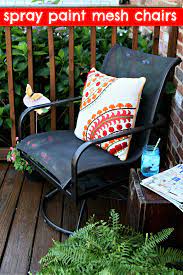 Spray Paint Mesh Metal Outdoor Patio Furniture Spray Painting Outdoor Furniture Outdoor Furniture Makeover Outdoor Chairs