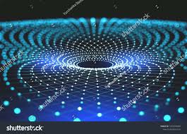 Technologies Of The Future Information Funnel Global Network Polygonal Light Grid 3d Portal Illustration W Light Grid Depth Of Field Shallow Depth Of Field
