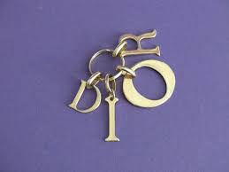 Christian Dior Gem Keychain For C D Vintage French 80 S Handbag Bijoux De Sac Sac Dior
