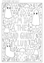 Coloring book is easy to play so. The Sad Ghost Club Blog Our Colouring Books Are Back In Stock Hooray