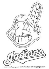 Cleveland Indians Logo Coloring Pages Cleveland Indians Logo Indian Logo Baseball Coloring Pages
