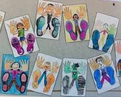 Fun Self Portrait Activity That Incorporates Tracing Visual Motor Skills Kids Art Projects Childrens Art Projects Kindergarten Art Projects