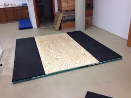 How To Build Your Own Deadlift And Power Rack Platform Massenomics Home Made Gym Home Gym Design Diy Home Gym