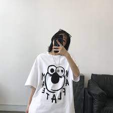 chic美伢bf港风潮牌情侣短袖女oversize宽松大版cec卡通白色t恤夏 淘宝网 t shirts for women women s top fashion