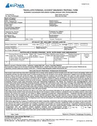 Insuring things that matter to you shouldn't come at a cost. Fillable Online Kurnia Travellers Personal Accident Insurance Proposal Form Fax Email Print Pdffiller