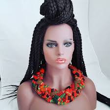 African Jewelry, Ankara Necklace, Kente Necklace, Braided Necklace, Bib  Necklace, African Print, Ankara, African Bib Necklace,