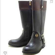 Michael Kors Black And Brown Boots Michael Kors Girls Riding Boots Good Cents In 2020 Boots Michael Kors Boots Black Brown Boots
