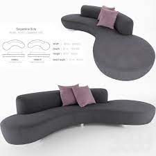 Serpentine Sofa Vladimir Kagan House Furniture Design Curvy Sofa Curved Sofa Living Room
