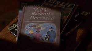 Beetlejuice handbook for the recently deceased book crossbody shoulder bag. The Book Handbook For The Recently Deceased In Beetlejuice Spotern