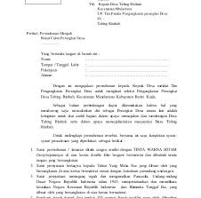 (2) surat keterangan sehat dari dokter meneliti data casis pada formulir pendaftaran dihadapkan pada persyaratan penerimaan, dilaksanakan di daerah/ajen atau pusat/lpttn. Contoh Surat Lamaran Calon Bpd Desa Kumpulan Contoh Gambar