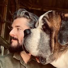 Bernie this morning. He has the profile of a cartoon dog. His favourite  food is everything. If my 9yo takes a walk without him he sits